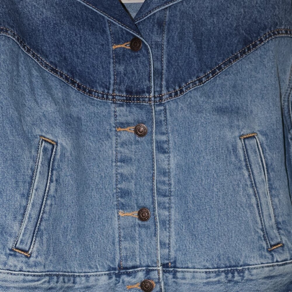 Levi’s Premium Shrunken 90s Western Denim Jacket Indigo NWT XS - Picture 9 of 11